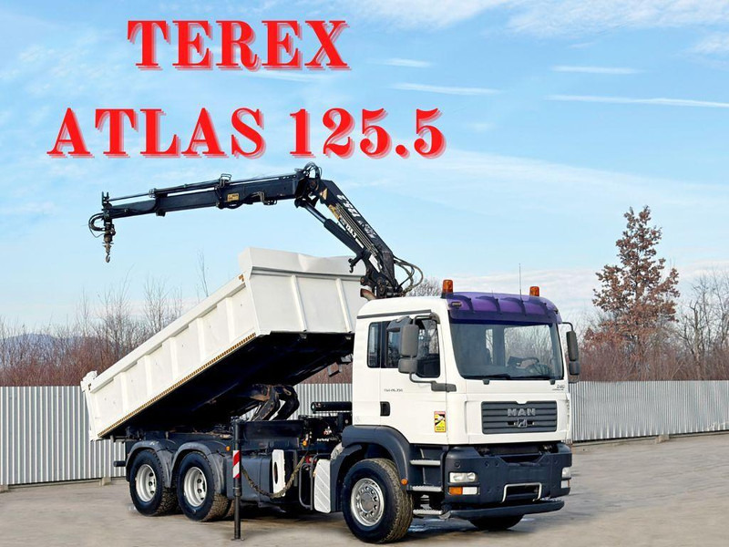 MAN TGA 26.350 * KIPPER 4,90m + TEREX ATLAS * 6x4 * - شاحنة قلاب: صورة 1 MAN TGA 26.350 * KIPPER 4,90m + TEREX ATLAS * 6x4 * - شاحنة قلاب: صورة 1