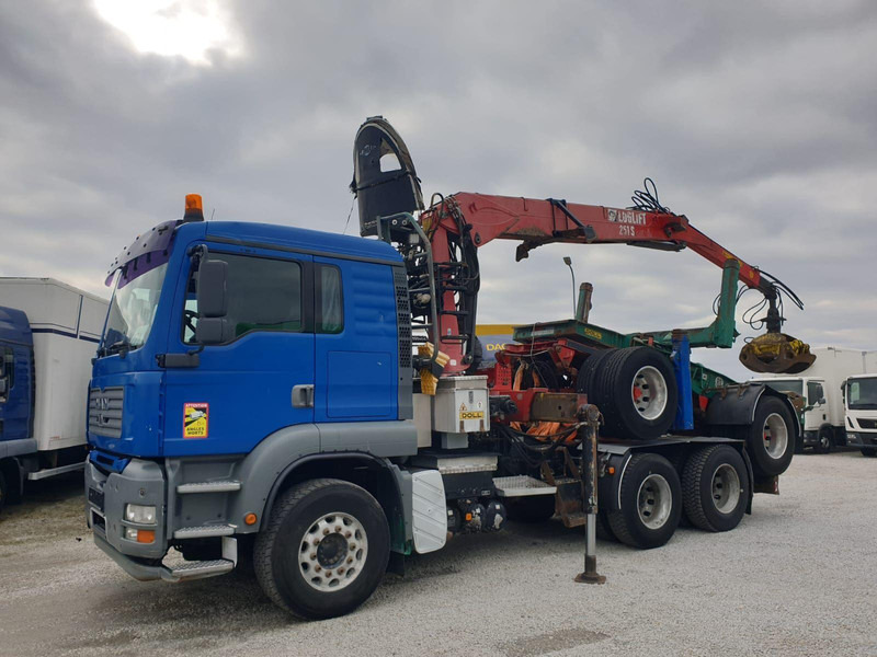 MAN TGA 26.480 6x4 LOGLIFT DOLL WOOD TRANSPORTER - شاحنة قطع الأشجار, شاحنة كرين: صورة 2 MAN TGA 26.480 6x4 LOGLIFT DOLL WOOD TRANSPORTER - شاحنة قطع الأشجار, شاحنة كرين: صورة 2