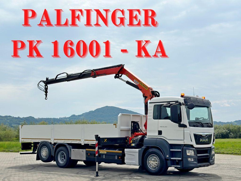 MAN TGS 26.320*PRITSCHE 7,20 / PK 16001-KA + FUNK - شاحنات مسطحة, شاحنة كرين: صورة 1 MAN TGS 26.320*PRITSCHE 7,20 / PK 16001-KA + FUNK - شاحنات مسطحة, شاحنة كرين: صورة 1