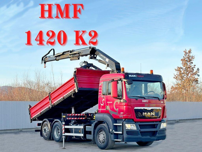 MAN TGS 26.360 Kipper 5,15m*HMF 1420 K2 + FUNK/6x2 - شاحنة قلاب, شاحنة كرين: صورة 1 MAN TGS 26.360 Kipper 5,15m*HMF 1420 K2 + FUNK/6x2 - شاحنة قلاب, شاحنة كرين: صورة 1