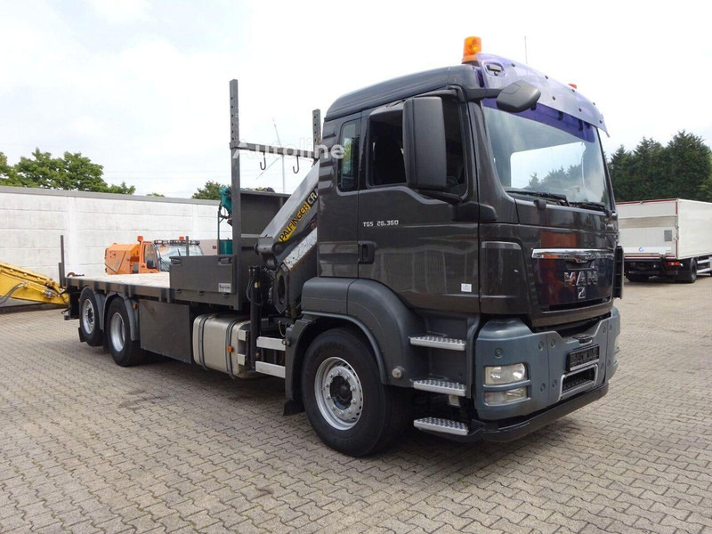 MAN TGS 26.360 - Open flatbed+crane 6x2 - شاحنات مسطحة, شاحنة كرين: صورة 2 MAN TGS 26.360 - Open flatbed+crane 6x2 - شاحنات مسطحة, شاحنة كرين: صورة 2