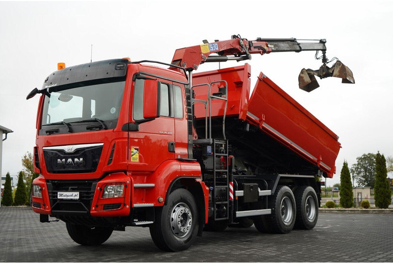 MAN TGS 26.400 / 6x4 / WYWROTKA 2 STRONNA  + HDS HMF 1530 K2  / HYDR - شاحنة قلاب, شاحنة كرين: صورة 1 MAN TGS 26.400 / 6x4 / WYWROTKA 2 STRONNA  + HDS HMF 1530 K2  / HYDR - شاحنة قلاب, شاحنة كرين: صورة 1