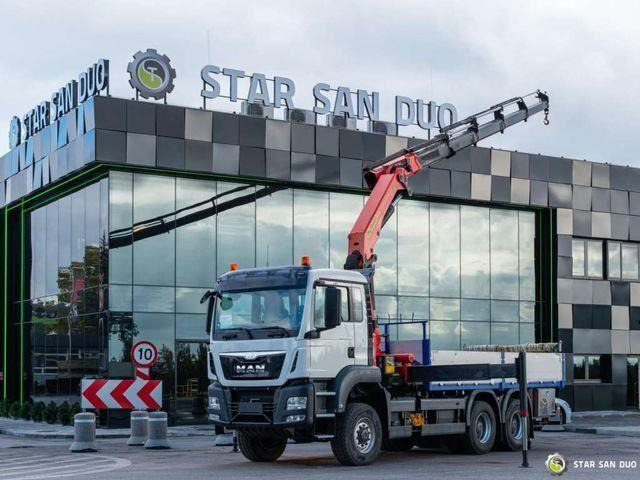 MAN TGS 26.400 6x6 PALFINGER PK 33002 EH Crane Kran - شاحنات مسطحة, شاحنة كرين: صورة 1 MAN TGS 26.400 6x6 PALFINGER PK 33002 EH Crane Kran - شاحنات مسطحة, شاحنة كرين: صورة 1
