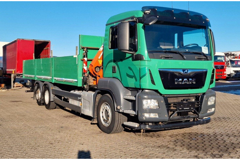 MAN TGS 26.460 6X2 Flatbed + Crane Atlas 172.3E-A4 + RC - شاحنات مسطحة, شاحنة كرين: صورة 1 MAN TGS 26.460 6X2 Flatbed + Crane Atlas 172.3E-A4 + RC - شاحنات مسطحة, شاحنة كرين: صورة 1