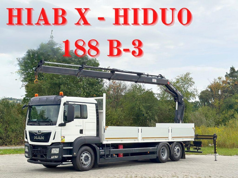 MAN TGS 26.460 * HIAB X - HIDUO 188 B-3 + FUNK* TOP - شاحنات مسطحة, شاحنة كرين: صورة 1 MAN TGS 26.460 * HIAB X - HIDUO 188 B-3 + FUNK* TOP - شاحنات مسطحة, شاحنة كرين: صورة 1