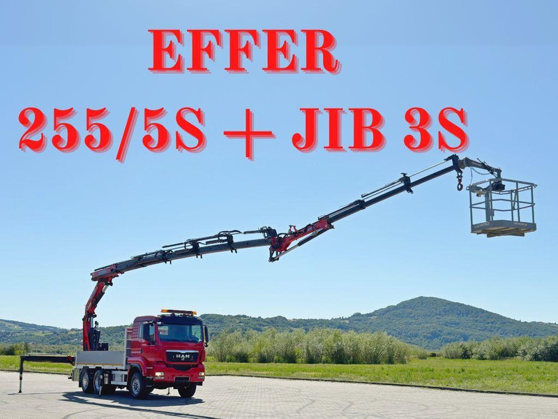 MAN TGS 28.480 * EFFER 255/5S + JIB 3S + FUNK * 6x4 * TOP - شاحنات مسطحة, شاحنة كرين: صورة 1 MAN TGS 28.480 * EFFER 255/5S + JIB 3S + FUNK * 6x4 * TOP - شاحنات مسطحة, شاحنة كرين: صورة 1