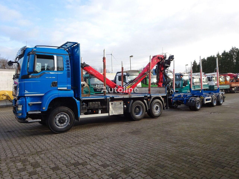 MAN TGS 28.500 6x4 Log truck + Crane Epsilon + Trailer - شاحنة قطع الأشجار, شاحنة كرين: صورة 3 MAN TGS 28.500 6x4 Log truck + Crane Epsilon + Trailer - شاحنة قطع الأشجار, شاحنة كرين: صورة 3
