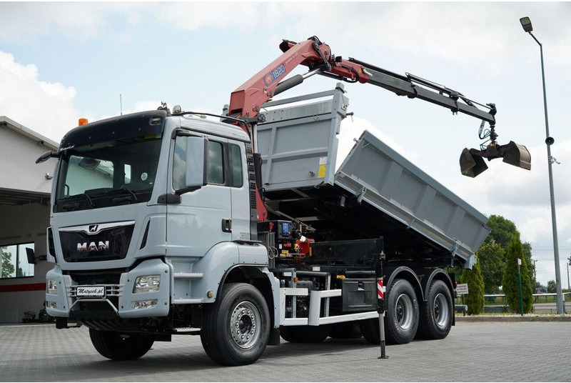 MAN TGS 33.360 / WYWROTKA + HDS - شاحنة قلاب, شاحنة كرين: صورة 1 MAN TGS 33.360 / WYWROTKA + HDS - شاحنة قلاب, شاحنة كرين: صورة 1