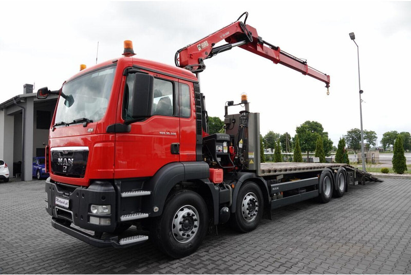 MAN TGS 35.360 / 8x2-4 / LAWETA + HDS HIAB 166 E-2 / OŚ PODNOSZONA / - شاحنة سحب: صورة 2 MAN TGS 35.360 / 8x2-4 / LAWETA + HDS HIAB 166 E-2 / OŚ PODNOSZONA / - شاحنة سحب: صورة 2