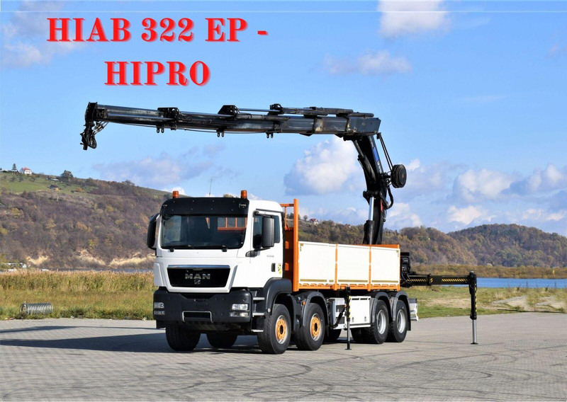 MAN TGS 35.440 * HIAB 322 EP-5HIPRO+FUNK / 8x4! - شاحنات مسطحة, شاحنة كرين: صورة 1 MAN TGS 35.440 * HIAB 322 EP-5HIPRO+FUNK / 8x4! - شاحنات مسطحة, شاحنة كرين: صورة 1