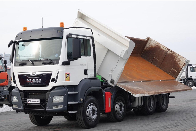 شاحنة قلاب MAN TGS 35.480 / 8x4 / WYWROTKA / BORDMATIC / HYDROBURTA / OPONY 100: صورة 8