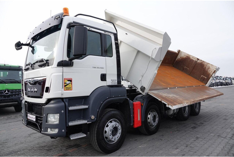 شاحنة قلاب MAN TGS 35.480 / 8x4 / WYWROTKA / BORDMATIC / HYDROBURTA / OPONY 100: صورة 9