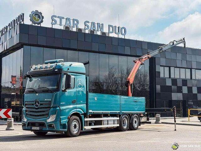 Mercedes-Benz ACTROS 2545 6x2 Palfinger PK 16001 HDS Crane - شاحنات مسطحة, شاحنة كرين: صورة 1 Mercedes-Benz ACTROS 2545 6x2 Palfinger PK 16001 HDS Crane - شاحنات مسطحة, شاحنة كرين: صورة 1