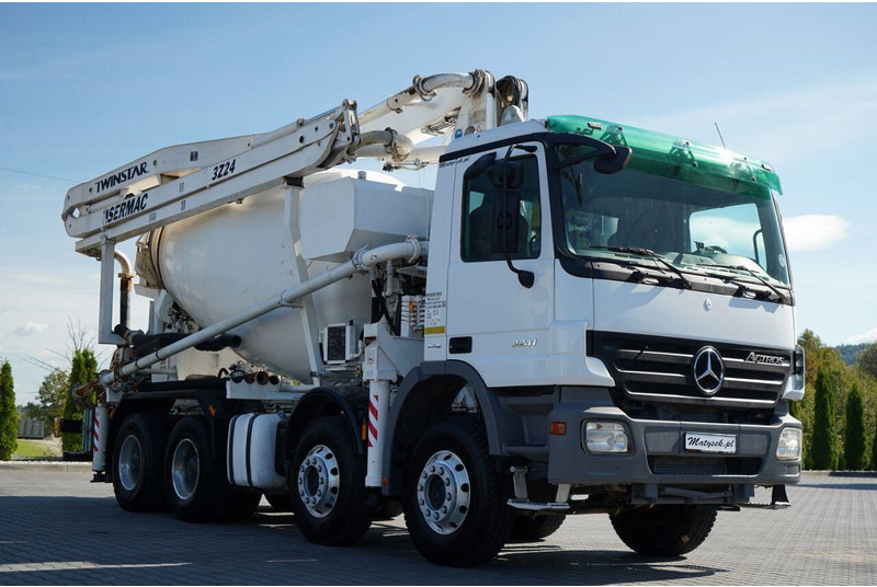 Mercedes-Benz ACTROS 3241 / POMPOGRUSZKA / 8X4 / BETONIARKA + POMPA SERMAC 3Z2 - شاحنة خلاطة خرسانة: صورة 1 Mercedes-Benz ACTROS 3241 / POMPOGRUSZKA / 8X4 / BETONIARKA + POMPA SERMAC 3Z2 - شاحنة خلاطة خرسانة: صورة 1