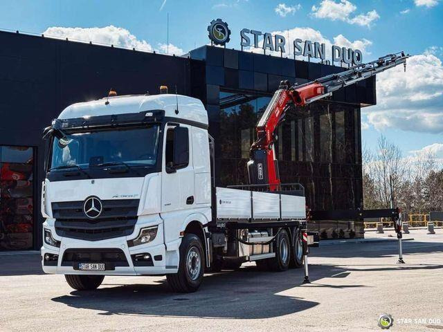 Mercedes-Benz ACTROS 3351 NEW 6x4 Fassi F485 Crane - شاحنات مسطحة, شاحنة كرين: صورة 1 Mercedes-Benz ACTROS 3351 NEW 6x4 Fassi F485 Crane - شاحنات مسطحة, شاحنة كرين: صورة 1