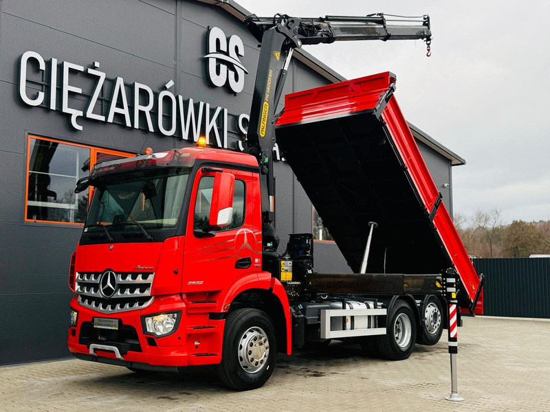 Mercedes-Benz AROCS 2532 // E6 // wywrotka 3-Stronna + PALFINGER PK 14001-EH / - شاحنة قلاب, شاحنة كرين: صورة 1 Mercedes-Benz AROCS 2532 // E6 // wywrotka 3-Stronna + PALFINGER PK 14001-EH / - شاحنة قلاب, شاحنة كرين: صورة 1