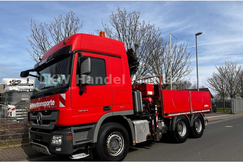 Mercedes-Benz Actros 2651 6x4 Flatbed + Crane Atlas 190.2 - شاحنات مسطحة, شاحنة كرين: صورة 3 Mercedes-Benz Actros 2651 6x4 Flatbed + Crane Atlas 190.2 - شاحنات مسطحة, شاحنة كرين: صورة 3
