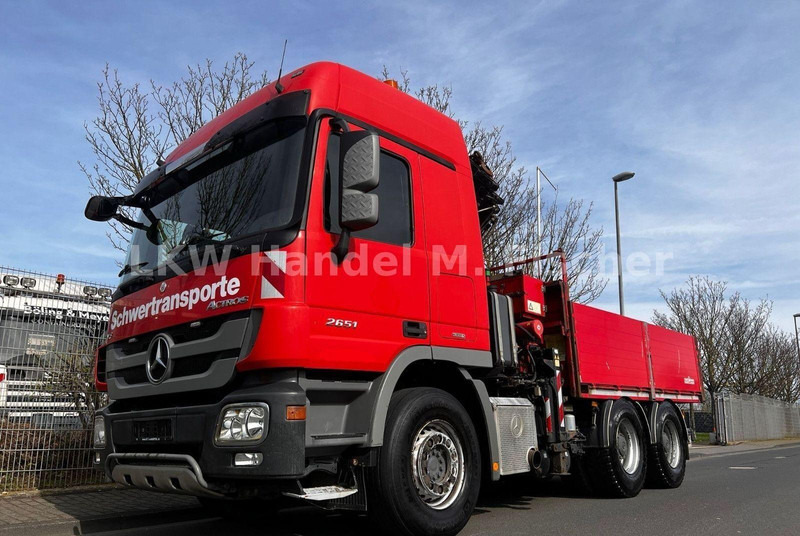 Mercedes-Benz Actros 2651 6x4 Flatbed + Crane Atlas 190.2 - شاحنات مسطحة, شاحنة كرين: صورة 2 Mercedes-Benz Actros 2651 6x4 Flatbed + Crane Atlas 190.2 - شاحنات مسطحة, شاحنة كرين: صورة 2