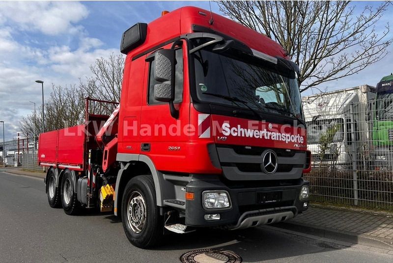 Mercedes-Benz Actros 2651 6x4 Flatbed + Crane Atlas 190.2 - شاحنات مسطحة, شاحنة كرين: صورة 1 Mercedes-Benz Actros 2651 6x4 Flatbed + Crane Atlas 190.2 - شاحنات مسطحة, شاحنة كرين: صورة 1