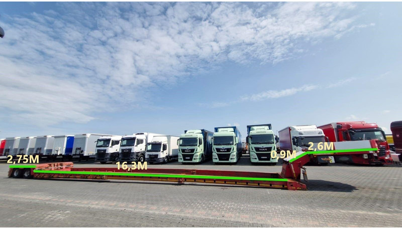 Nooteboom TIEFBET ODPINANA  / NISKOPODWOZIE / ROZCIĄGANA / OSIE SKRĘTNE / - عربة منخفضة مسطحة نصف مقطورة: صورة 1 Nooteboom TIEFBET ODPINANA  / NISKOPODWOZIE / ROZCIĄGANA / OSIE SKRĘTNE / - عربة منخفضة مسطحة نصف مقطورة: صورة 1