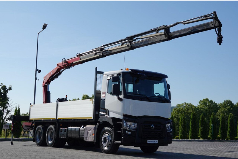 Renault C 380 / 6X4 / SKRZYNIOWY 6.4 M / + HDS FASSI F175A / MAX UDŹWIG - شاحنات مسطحة, شاحنة كرين: صورة 2 Renault C 380 / 6X4 / SKRZYNIOWY 6.4 M / + HDS FASSI F175A / MAX UDŹWIG - شاحنات مسطحة, شاحنة كرين: صورة 2