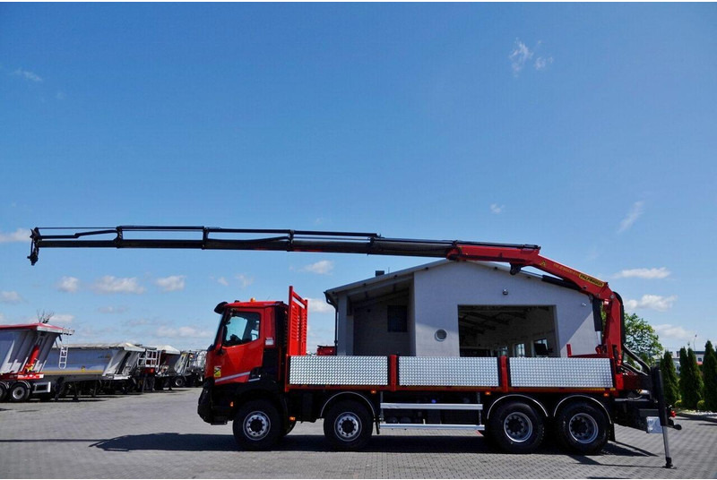 Renault C 430 / 8x4 / SKRZYNIOWY 7 M + HDS PALFINGER PK 2300-EH / WYSÓW - شاحنات مسطحة, شاحنة كرين: صورة 2 Renault C 430 / 8x4 / SKRZYNIOWY 7 M + HDS PALFINGER PK 2300-EH / WYSÓW - شاحنات مسطحة, شاحنة كرين: صورة 2