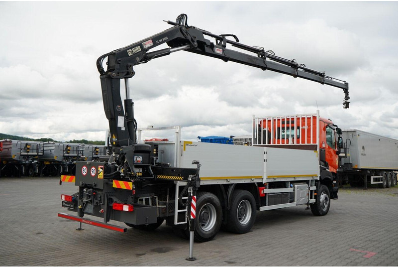Renault K 380 / 6X4 / SKRZYNIOWY 6.2 M / + HDS HIAB 166 ES-4 / MAX UDŹWI - شاحنات مسطحة, شاحنة كرين: صورة 4 Renault K 380 / 6X4 / SKRZYNIOWY 6.2 M / + HDS HIAB 166 ES-4 / MAX UDŹWI - شاحنات مسطحة, شاحنة كرين: صورة 4