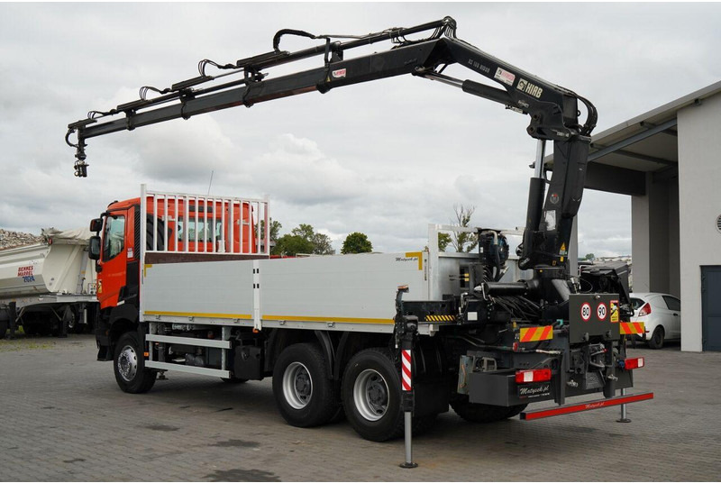 Renault K 380 / 6X4 / SKRZYNIOWY 6.2 M / + HDS HIAB 166 ES-4 / MAX UDŹWI - شاحنات مسطحة, شاحنة كرين: صورة 3 Renault K 380 / 6X4 / SKRZYNIOWY 6.2 M / + HDS HIAB 166 ES-4 / MAX UDŹWI - شاحنات مسطحة, شاحنة كرين: صورة 3
