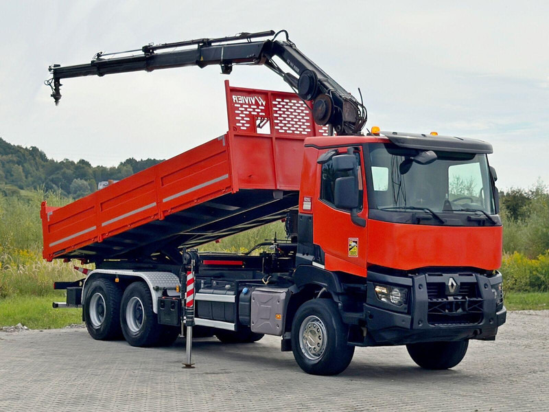 Renault K 380 * HIAB 144 BS - 3 HIDUO + FUNK * 6x4 * TOP - شاحنة قلاب, شاحنة كرين: صورة 2 Renault K 380 * HIAB 144 BS - 3 HIDUO + FUNK * 6x4 * TOP - شاحنة قلاب, شاحنة كرين: صورة 2