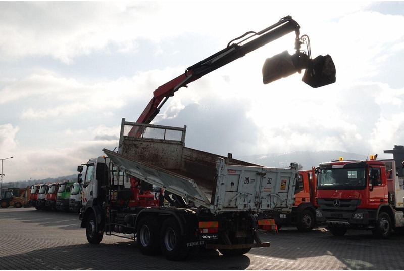 Renault KERAX 410 / 6x4 / WYWROTKA + HDS FASSI F150 / HYDROBURTA / BORDM - شاحنة قلاب, شاحنة كرين: صورة 4 Renault KERAX 410 / 6x4 / WYWROTKA + HDS FASSI F150 / HYDROBURTA / BORDM - شاحنة قلاب, شاحنة كرين: صورة 4