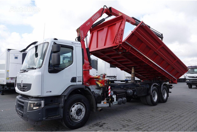 Renault LANDER 3 way tipper + crane FASSI 130 6x4 - شاحنة قلاب, شاحنة كرين: صورة 2 Renault LANDER 3 way tipper + crane FASSI 130 6x4 - شاحنة قلاب, شاحنة كرين: صورة 2