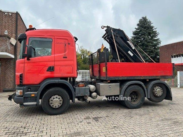 Scania 124 L 470 - Flatbed + crane - شاحنات مسطحة, شاحنة كرين: صورة 1 Scania 124 L 470 - Flatbed + crane - شاحنات مسطحة, شاحنة كرين: صورة 1