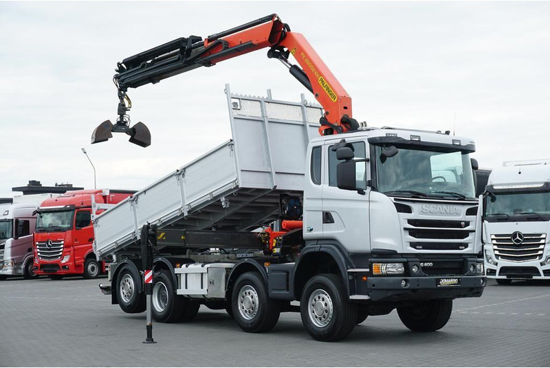 Scania G 400 / E 5 / 8 X 4 / 4 x 4 / WYWROTKA + HDS / TRIDEM / PALFINGE - شاحنة قلاب, شاحنة كرين: صورة 2 Scania G 400 / E 5 / 8 X 4 / 4 x 4 / WYWROTKA + HDS / TRIDEM / PALFINGE - شاحنة قلاب, شاحنة كرين: صورة 2