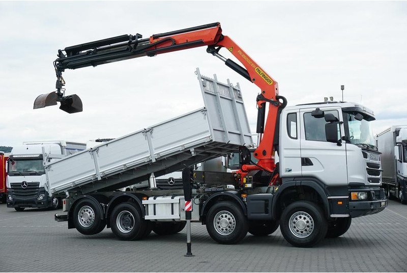 Scania G 400 / E 5 / 8 X 4 / 4 x 4 / WYWROTKA + HDS / TRIDEM / PALFINGE - شاحنة قلاب, شاحنة كرين: صورة 4 Scania G 400 / E 5 / 8 X 4 / 4 x 4 / WYWROTKA + HDS / TRIDEM / PALFINGE - شاحنة قلاب, شاحنة كرين: صورة 4