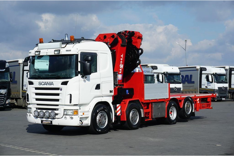 Scania G 480 / 8 X 2 / SKRZYNIOWY + HDS / HMF THOR - O K6 + JIB FJ 2000 - شاحنات مسطحة, شاحنة كرين: صورة 3 Scania G 480 / 8 X 2 / SKRZYNIOWY + HDS / HMF THOR - O K6 + JIB FJ 2000 - شاحنات مسطحة, شاحنة كرين: صورة 3