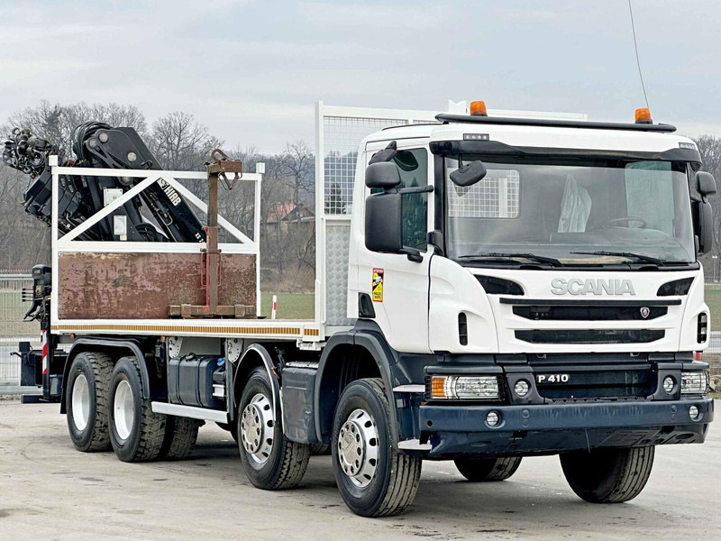 Scania P 410*PLATFORM 7,00m*HIAB 244 E-5 HIPRO+FUNK/8x4 - شاحنات مسطحة, شاحنة كرين: صورة 3 Scania P 410*PLATFORM 7,00m*HIAB 244 E-5 HIPRO+FUNK/8x4 - شاحنات مسطحة, شاحنة كرين: صورة 3