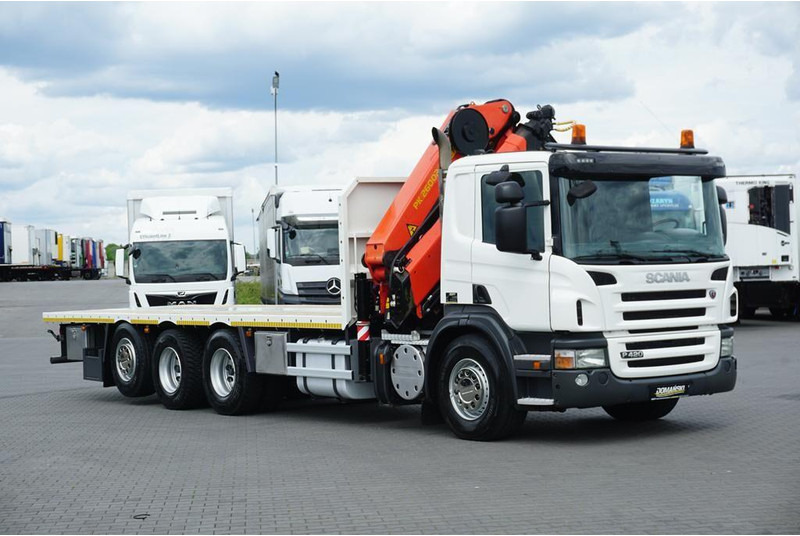 Scania P 420 / 8 X 4 / TRIDEM / SKRZYNIOWY + HDS / PALFINGER PK 26002 / - شاحنات مسطحة, شاحنة كرين: صورة 3 Scania P 420 / 8 X 4 / TRIDEM / SKRZYNIOWY + HDS / PALFINGER PK 26002 / - شاحنات مسطحة, شاحنة كرين: صورة 3