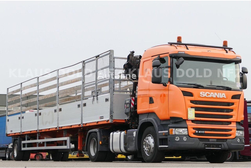 Scania R 410 - Flatbed+crane - شاحنات مسطحة, شاحنة كرين: صورة 2 Scania R 410 - Flatbed+crane - شاحنات مسطحة, شاحنة كرين: صورة 2