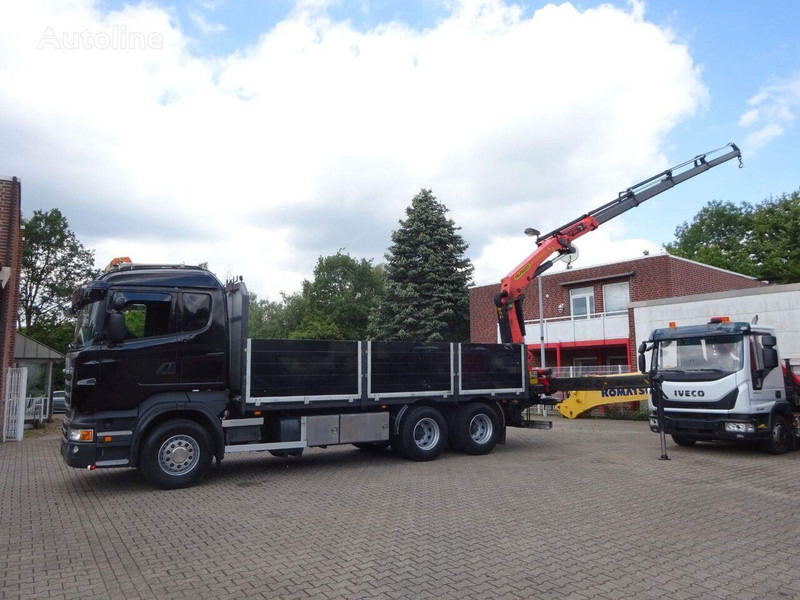Scania R620 V8 6x2 Flatbed + Palfinger Crane PK 22002 EH - شاحنات مسطحة, شاحنة كرين: صورة 4 Scania R620 V8 6x2 Flatbed + Palfinger Crane PK 22002 EH - شاحنات مسطحة, شاحنة كرين: صورة 4
