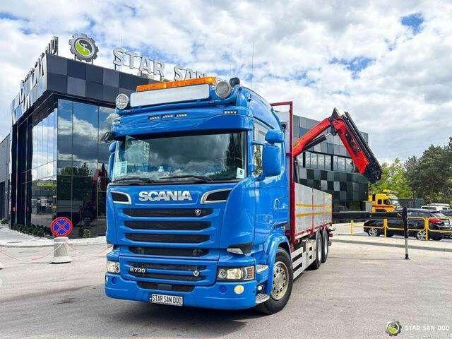 Scania R730 - شاحنات مسطحة, شاحنة كرين: صورة 2 Scania R730 - شاحنات مسطحة, شاحنة كرين: صورة 2