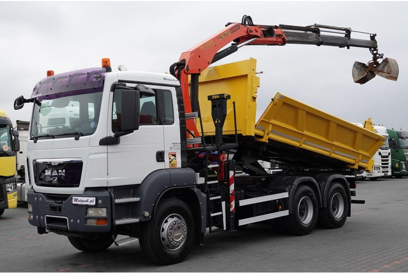 Scania TGS 33.360 / 6x4 / WYWROTKA + HDS PALFINGER PK 15 500 wysów 10m - شاحنة قلاب, شاحنة كرين: صورة 1 Scania TGS 33.360 / 6x4 / WYWROTKA + HDS PALFINGER PK 15 500 wysów 10m - شاحنة قلاب, شاحنة كرين: صورة 1