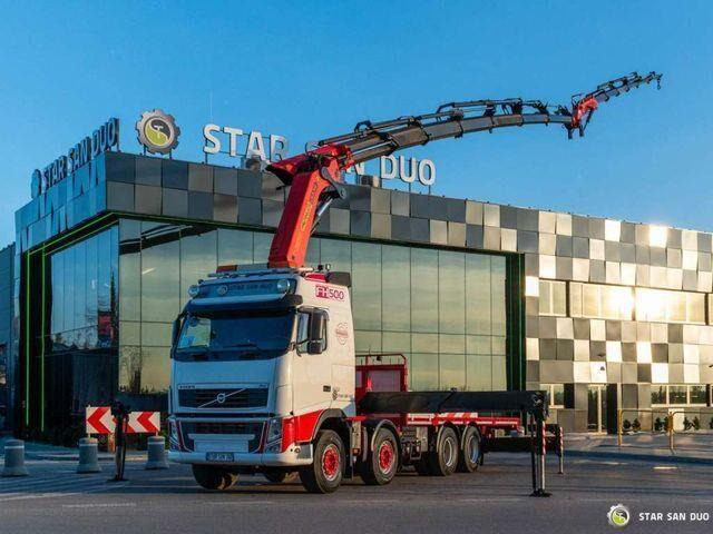 Volvo FH500 8x4 PALFINGER PK 60002 F Crane Tractor - شاحنات مسطحة, شاحنة كرين: صورة 1 Volvo FH500 8x4 PALFINGER PK 60002 F Crane Tractor - شاحنات مسطحة, شاحنة كرين: صورة 1
