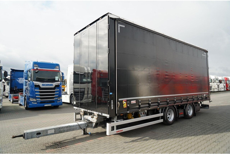 Wecon PRZYCZEPA - 7,7 M / TANDEM / PRZEJAZDOWA / OŚ PODNOSZONA / SAF - مقطورة ستارة جانبية: صورة 1 Wecon PRZYCZEPA - 7,7 M / TANDEM / PRZEJAZDOWA / OŚ PODNOSZONA / SAF - مقطورة ستارة جانبية: صورة 1