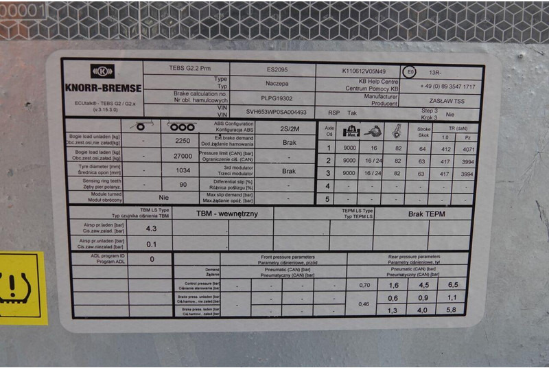 جديدة قلابة نصف مقطورة نصف مقطورة قلابة ZASŁAW WYWROTKA 26 m3 / FABRYCZNIE NOWA / STALOWA / RYNNA WANNA HP / OŚ: صورة 19