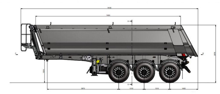 Zaslaw WYWROTKA 26 m3 / FABRYCZNIE NOWA / STALOWA / RYNNA WANNA HP / 20 - قلابة نصف مقطورة نصف مقطورة قلابة: صورة 2 Zaslaw WYWROTKA 26 m3 / FABRYCZNIE NOWA / STALOWA / RYNNA WANNA HP / 20 - قلابة نصف مقطورة نصف مقطورة قلابة: صورة 2