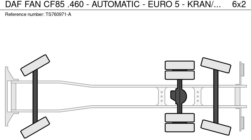 شاحنات مسطحة, شاحنة كرين DAF FAN CF85 .460 - AUTOMATIC - EURO 5 - KRAN/CRANE HIAB 377: صورة 20 شاحنات مسطحة, شاحنة كرين DAF FAN CF85 .460 - AUTOMATIC - EURO 5 - KRAN/CRANE HIAB 377: صورة 20