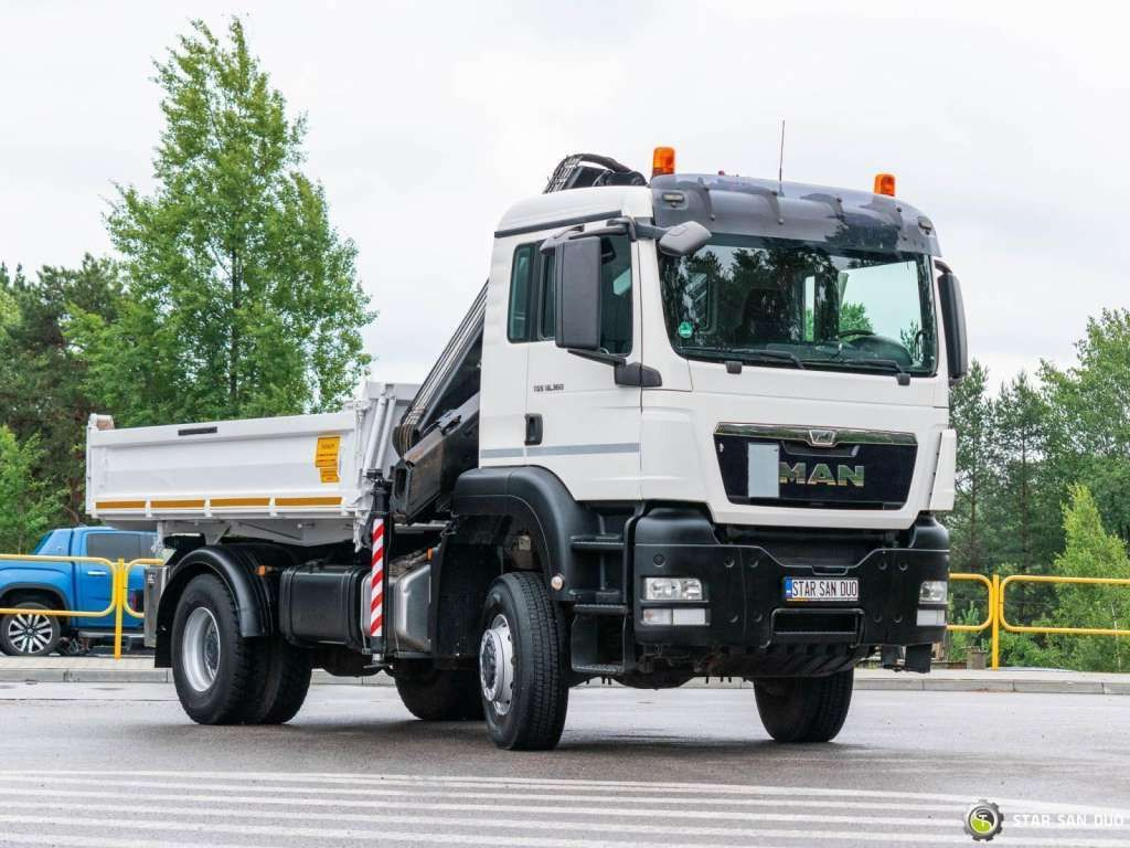 شاحنة قلاب MAN  TGS 18.360 4x4 HIAB 144 E-4 Crane Kipper: صورة 9