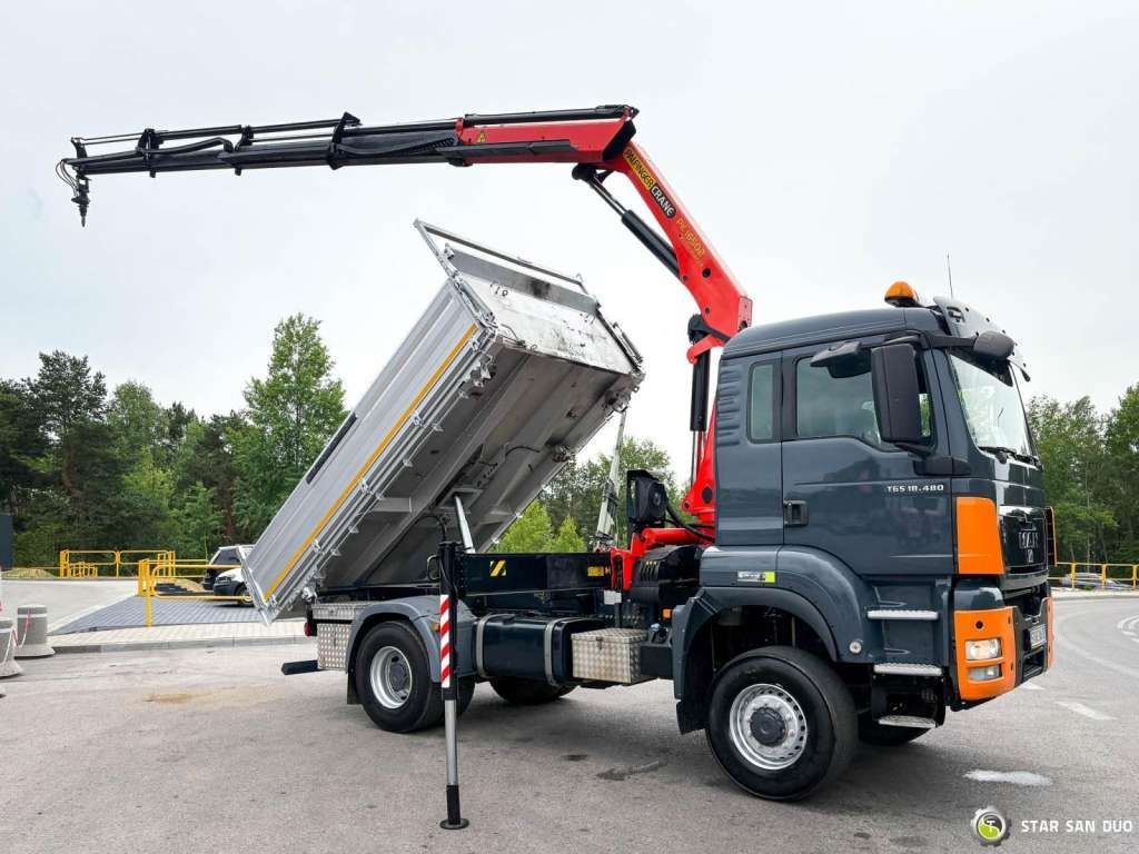MAN TGS 18.480 PALFINGER PK 16502 HDS Crane,Kipper - شاحنة كرين: صورة 3 MAN TGS 18.480 PALFINGER PK 16502 HDS Crane,Kipper - شاحنة كرين: صورة 3