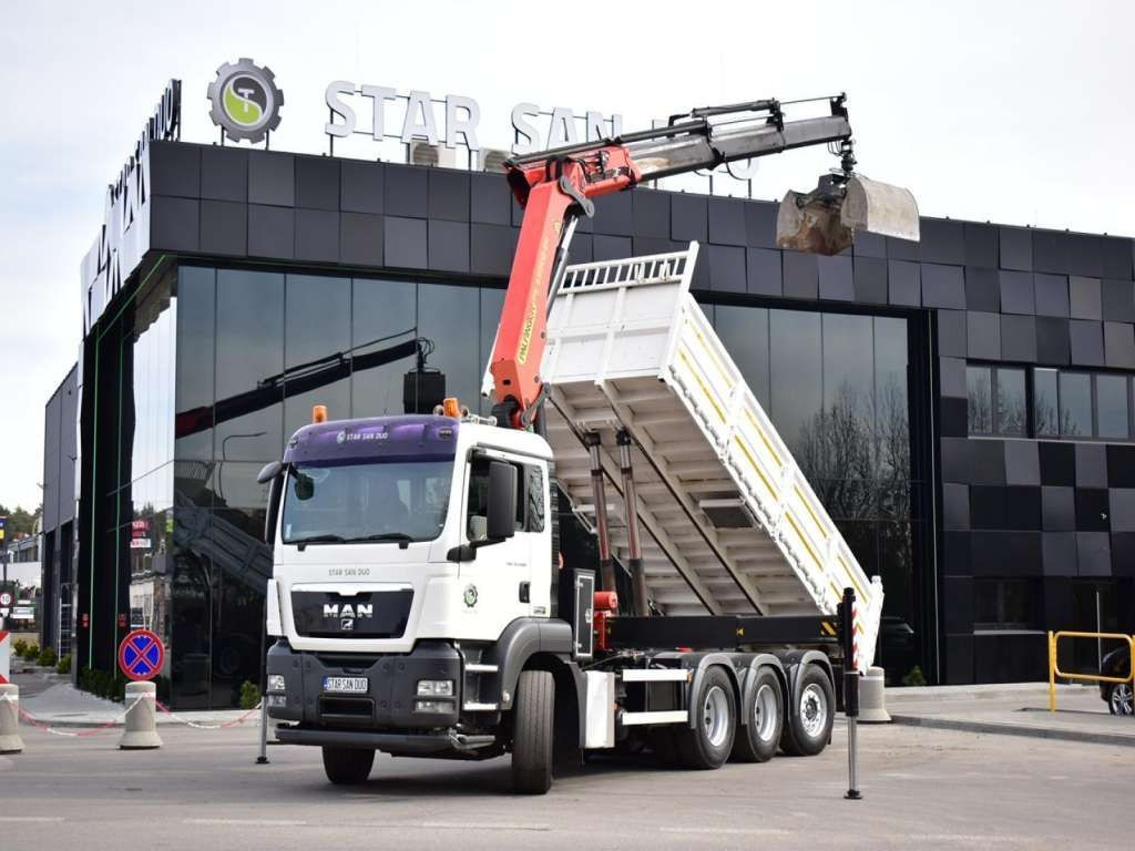 MAN TGS 35.400 8X4 PALFINGER PK 33002 CRANE KIPPER - شاحنة كرين, شاحنة قلاب: صورة 1 MAN TGS 35.400 8X4 PALFINGER PK 33002 CRANE KIPPER - شاحنة كرين, شاحنة قلاب: صورة 1