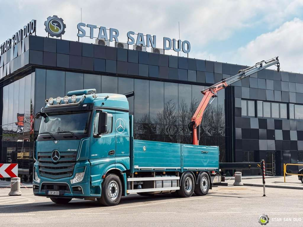 Mercedes-Benz ACTROS 2545 6x2 Palfinger PK 16001 HDS Crane Mercedes-Benz ACTROS 2545 6x2 Palfinger PK 16001 HDS Crane - شاحنة كرين, شاحنات مسطحة: صورة 1 Mercedes-Benz ACTROS 2545 6x2 Palfinger PK 16001 HDS Crane Mercedes-Benz ACTROS 2545 6x2 Palfinger PK 16001 HDS Crane - شاحنة كرين, شاحنات مسطحة: صورة 1